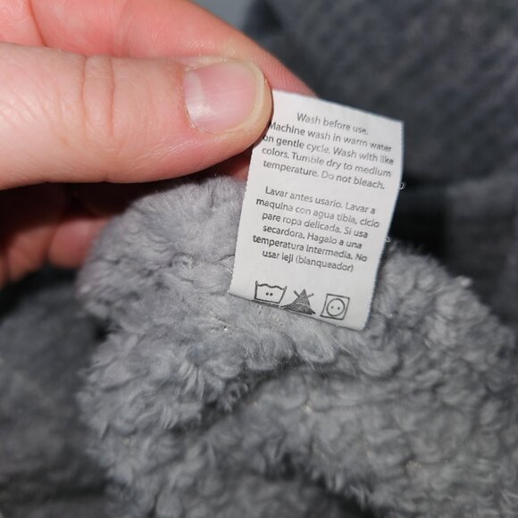 Zak & Zoey Let's Roar Dinosaur Baby Blanket RN 150856 Gray Fleece Waffle Weave - Picture 4 of 8